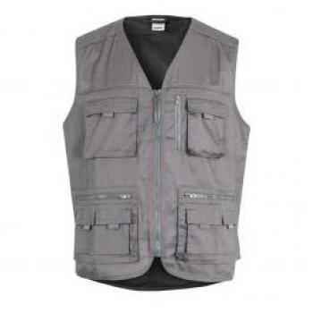 Chaleco Multibolsillos Velilla Gris Talla XL Serie 105901
