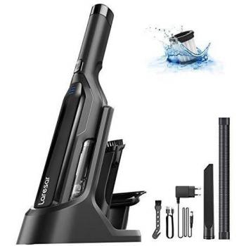Laresar Origin 1 Aspiradora de Mano, 17000PA, 170W, Potente Aspirador Sin Cable Portatil, 2 velocidades, con Batería de 3000mAh & Filtro HEPA, LED, para Casa & Coche, Pelo Animal
