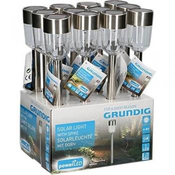 Lámpara Solar con Estaca Clavable, Medidas 4,5 x 36 cm - Grundig