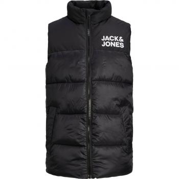 Jack & Jones Toby Black Sleeveless Puffer Vest for Kids
