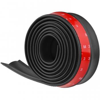 Protector de Parachoques, ONEVER 2.5m / 8.2ft Universal Coche Alerón Labio Delantero Caucho 2.5M Universal Protector Pegatina de Parachoques, 60mm Anchura
