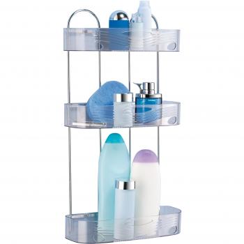 toyma 0614/49-Estante metalico Triple, Color Blanco traslucido