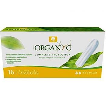 Tampón Regular Natural sin Aplicador - Organyc, Pack de 16 unidades