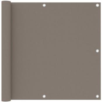 Toldo para balcón de tela oxford gris taupe 90x500 cm