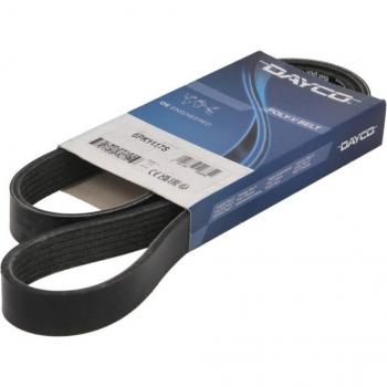 Correa trapecial poli V DAYCO 6PK1117S, tipo de producto: correa V, características: longitud de 1117 mm, perfil 6PK (seis canales), material de alta resistencia y durabilidad