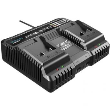 Calefactor de gas portátil 9-20 kW con batería y conexión 230V Dedra DED7185H / Cargador de batería 2 puertos 18V Dedra DED7039V