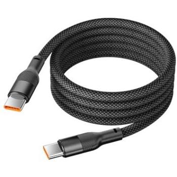 Cable de Carga y Datos Ksix, 1m, USB-C a USB-C, Carga Ultrarrápida 60W, Sistema Magnético, Trenzado Resistente, Negro