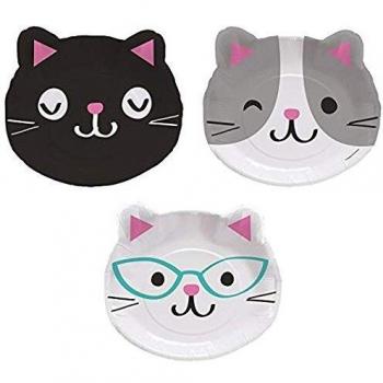8 PLATOS SURTIDOS FORMA CATS FASHION 23CM