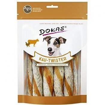Dokas Rolled Sticks for Dogs - Economy Pack: 4 x 200 g - Cowhide, Rumen and Chicken Breast