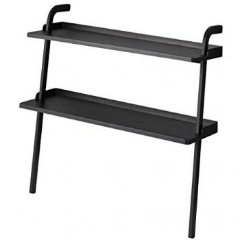 Estante Zapatero Inclinado para Niños de Metal Negro, Minimalista, 50 x 22 x 48 cm