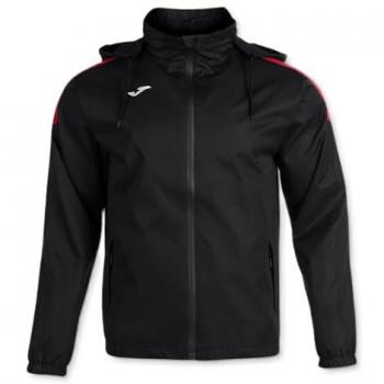 Chubasquero Joma Trivor Hombre Negro Rojo, 2XL, Unisex-Adulto