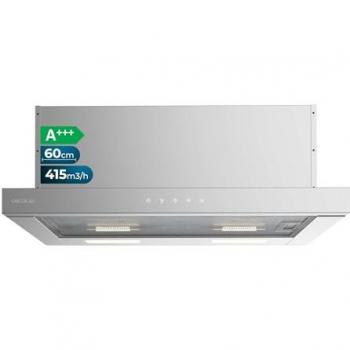 Campana Extractora Telescópica Cecotec Bolero Flux TLT 604000 Inox A+++ 60cm, Succión 415m3/h, Motor DC, 3 Velocidades, Control Táctil LED