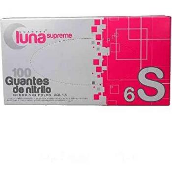 Omare Luna Supreme Guantes Desechables Negro Talla M Nitrilo 100 uds