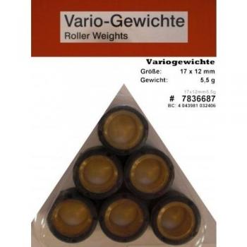 variomatik ruedas Pesas 17 x 12 5 5 gr para roller Suzuki Sepia 50
