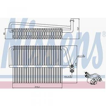 Nissens 92300 Evaporador, aire acondicionado