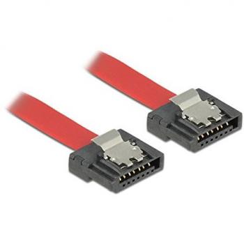 Cable SATA 3 Flexi de 20 cm 6 Gb/s Rojo con Conectores de 7 Pines