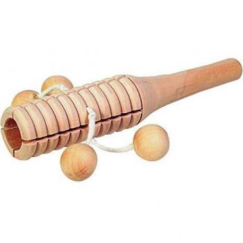 Bloque de Percusión de Madera con 4 Bolas de Madera - Goki 16 cm