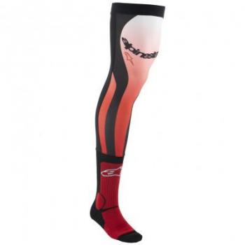 Alpinestars Knee Brace Socks - Red Fluorescent/White/Black