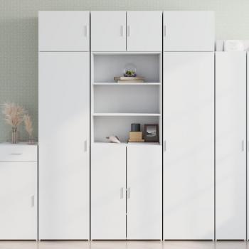 Aparador alto de madera de ingeniería blanco 70x42,5x185 cm Vidaxl