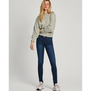 Jeans Pepe Jeans Mujer Skinny Tiro Medio Efecto Desgastado