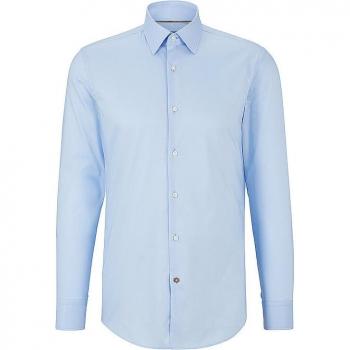 Camisa de Hombre Slim Fit de Popelín de Algodón con Planchado Fácil Modelo Hank Kent Color Azul Claro Talla 41