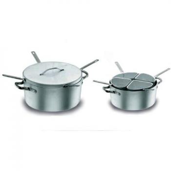 Lacor - 20341 - Colador 4 Sectores Con Cacerola y Tapa Chef Aluminio 40cm