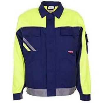 Planam 2413110 - Chaqueta bund v1 visline, tamaño 110, azul marino/amarillo/zinc