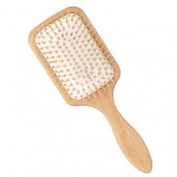 Cepillo Fuelle Rectangular de Madera Nature Disprof C-660 con Paleta de Madera Clara y Pua de Madera