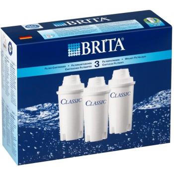 BRITA CLASSIC - Filtro de agua con recambios para 3 meses de agua filtrada - 3 cartuchos