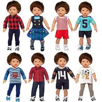 ZITA ELEMENT 8 Set 18 Pulgadas Ropa de Muñeca para American 18 Pulgadas Boy Doll