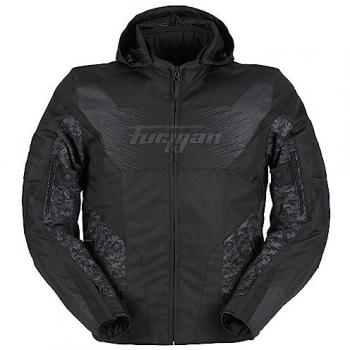 Furygan Chaqueta de Moto Shard Negro-Píxel, chaqueta textil impermeable para motocicletas, color negro multicolor, talla M para hombre