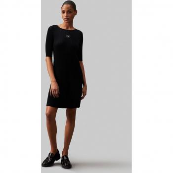 Calvin Klein Women's Black Cotton Flare Dress - Size XS