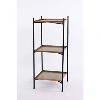 Estantería Madera y Metal Industrial Negro Natural 42.5 x 100