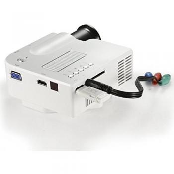 Mengshen® Mini portátil LED multimedia Proyector LCD Resolución 320x240p, 100 lúmenes Cine Teatro de la ayuda HDMI / USB / AV / SD / VGA para el estudio del juego de vídeo de cine del hogar del proyector MS-GP5SWhite