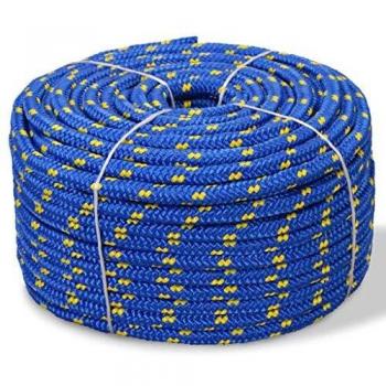 vidaXL Cuerda Marina de Polipropileno 6 mm 500 m Azul SOGA Cordón Cable Cabo