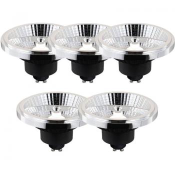 Juego de 5 bombillas LED inteligentes GU10 regulables AR111 10W 800 lm 2200 - 6500K