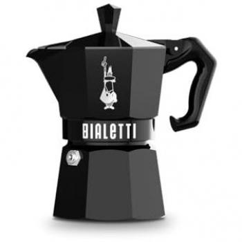 Cafetera Italiana Bialetti Moka Exclusive 3 Tazas Negro Aluminio Diseño Vintage