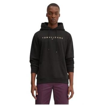 Tommy Jeans Men's Regular Fit Black Sweatshirt with Sliding Closure Size M