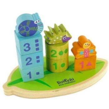 Boikido Eco-Friendly Wooden Stack & Count Game