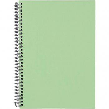 Cuaderno espiral A5 con carchivo 80 hojas metal verde