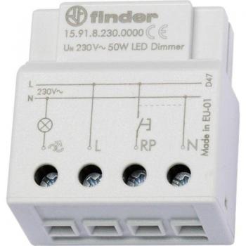 Finder Dimmer Flush Mounted 3...100VA 15.91.8.230.0000, 230 V AC, 1 pc(s)