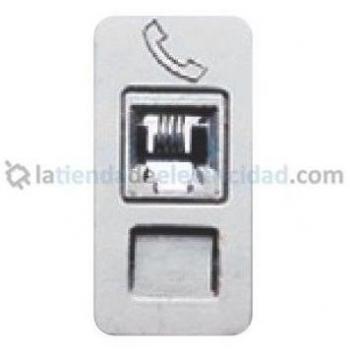 Toma de teléfono RJ11 estrecha BLANCO BJC 16082