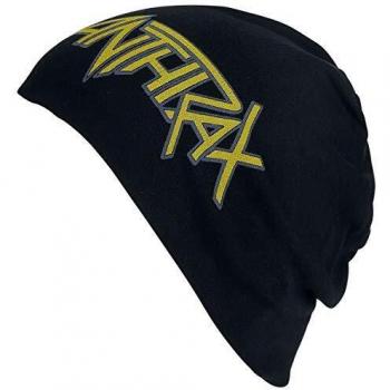 Gorro de punto ligero con logotipo de Anthrax, color negro Negro Talla única
