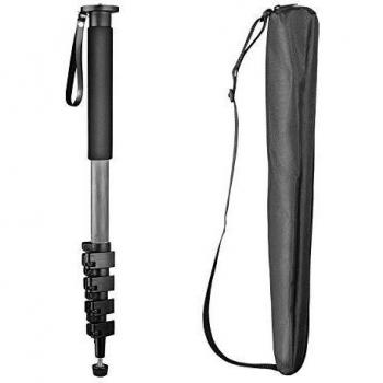 Monopie de Carbono Mantona Basic UNA 44C, Altura Máxima 182 cm, Carga Máxima 8 kg, Ligero y Estable