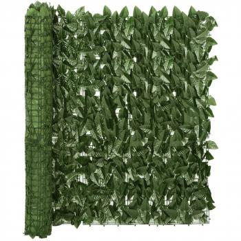 Toldo para balcón con hojas 300x100 cm Color Verde oscuro