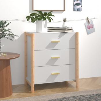 Aparador de madera contrachapada blanco 62x38x70 cm, mueble de almacenaje de salón, buffet para salón, armario auxiliar, armario de almacenamiento