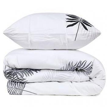 Juego de Cama Funda Nórdica 240x220 Algodón Blanco Gris - Suavidad Garantizada con 2 Fundas de Almohada