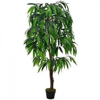 Planta artificial árbol de mango con macetero verde 140 cm