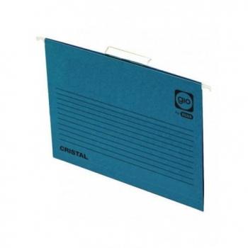 Carpeta colgante visor lomo V color azul