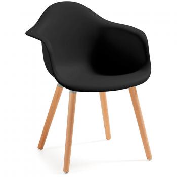 Kavehome Silla con brazos Kevya, negro